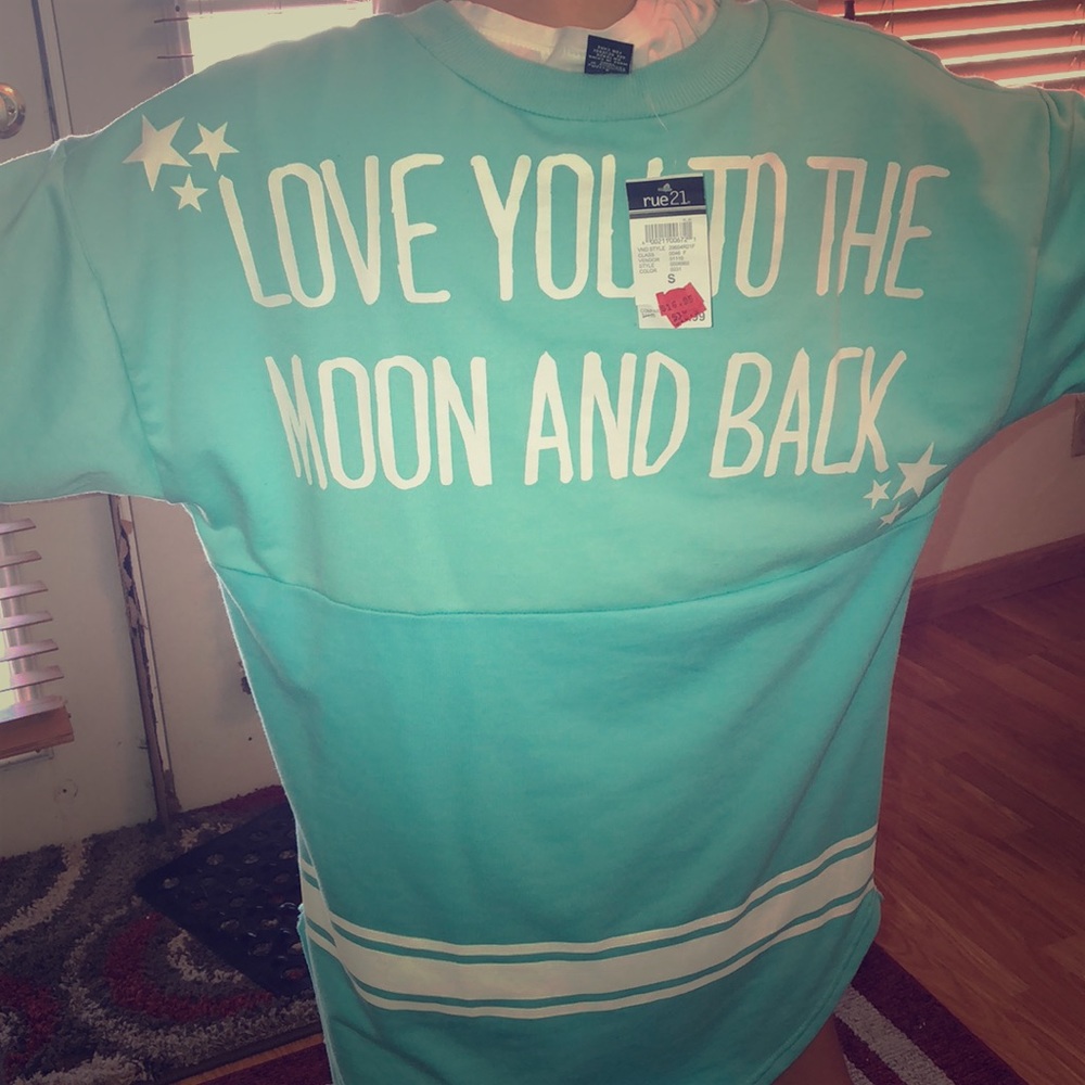 Teal white stripped sweater from Rue 21 Brand New